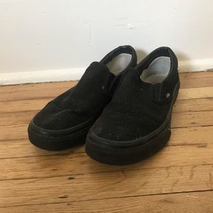 All Black Slip-On Vans